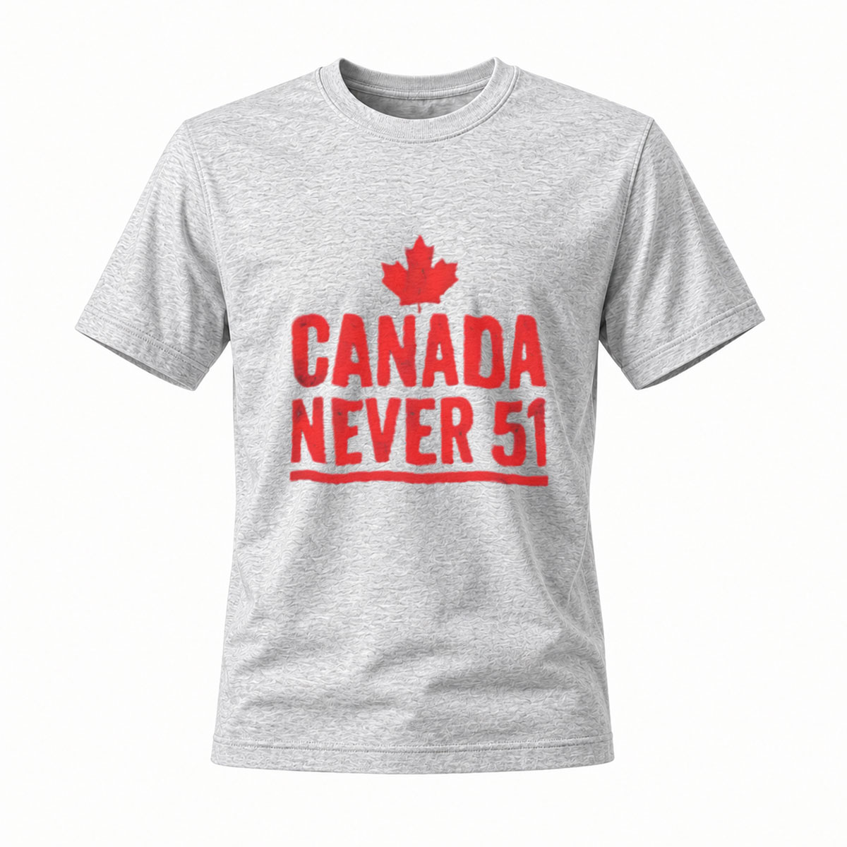 Canada Never 51 Red Maple Leaf T-Shirt Men's Casual Wear - Image 3