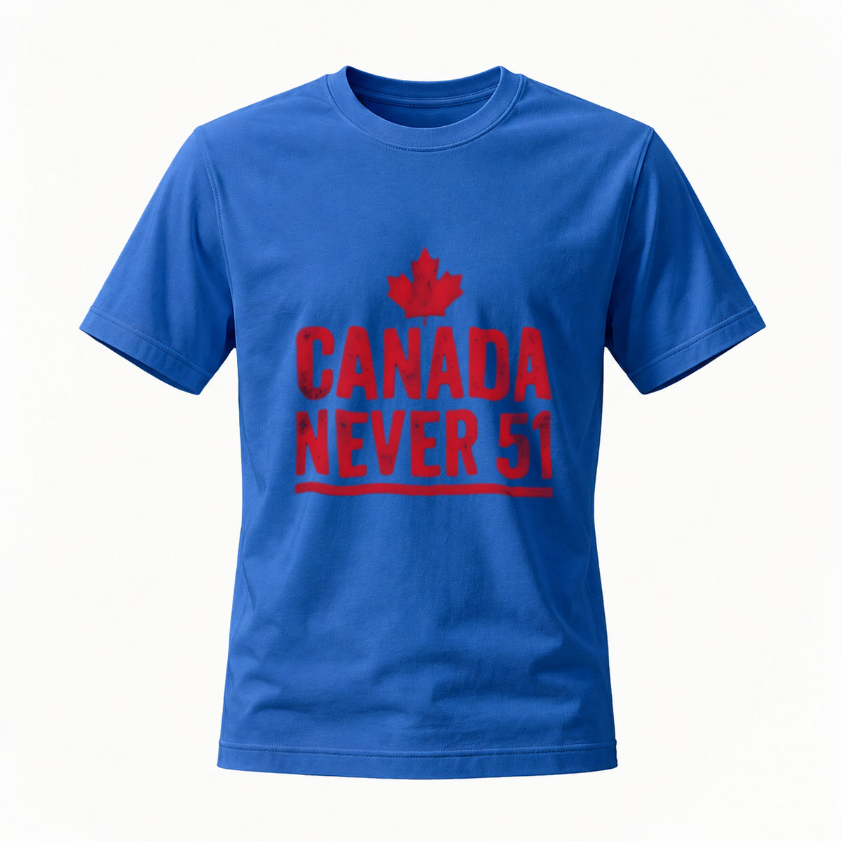 Canada Never 51 Red Maple Leaf T-Shirt Men's Casual Wear - Image 4