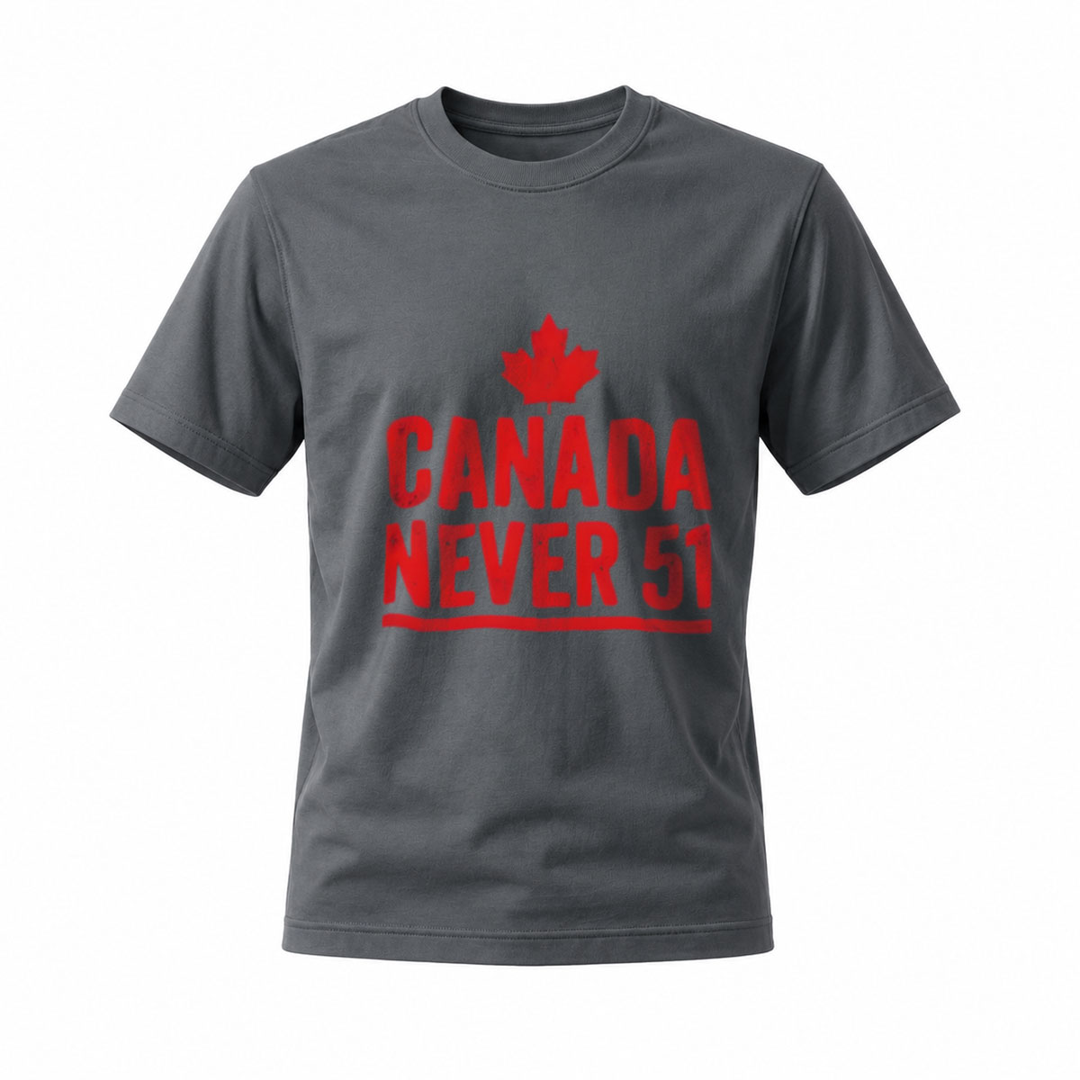 Canada Never 51 Red Maple Leaf T-Shirt Men's Casual Wear - Image 6
