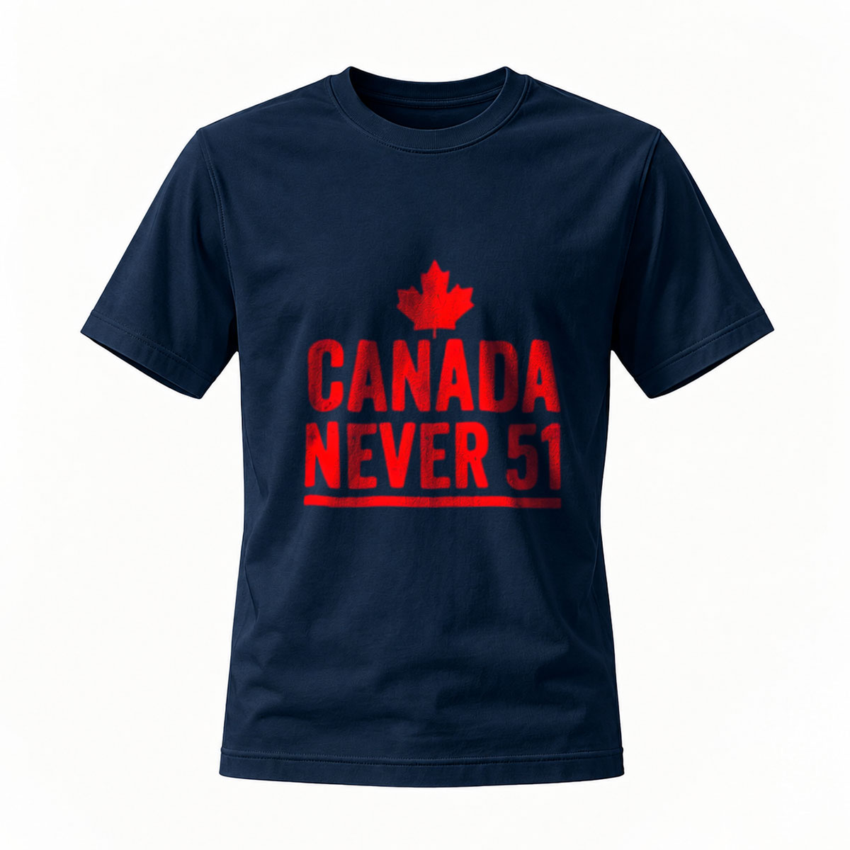 Canada Never 51 Red Maple Leaf T-Shirt Men's Casual Wear - Image 7