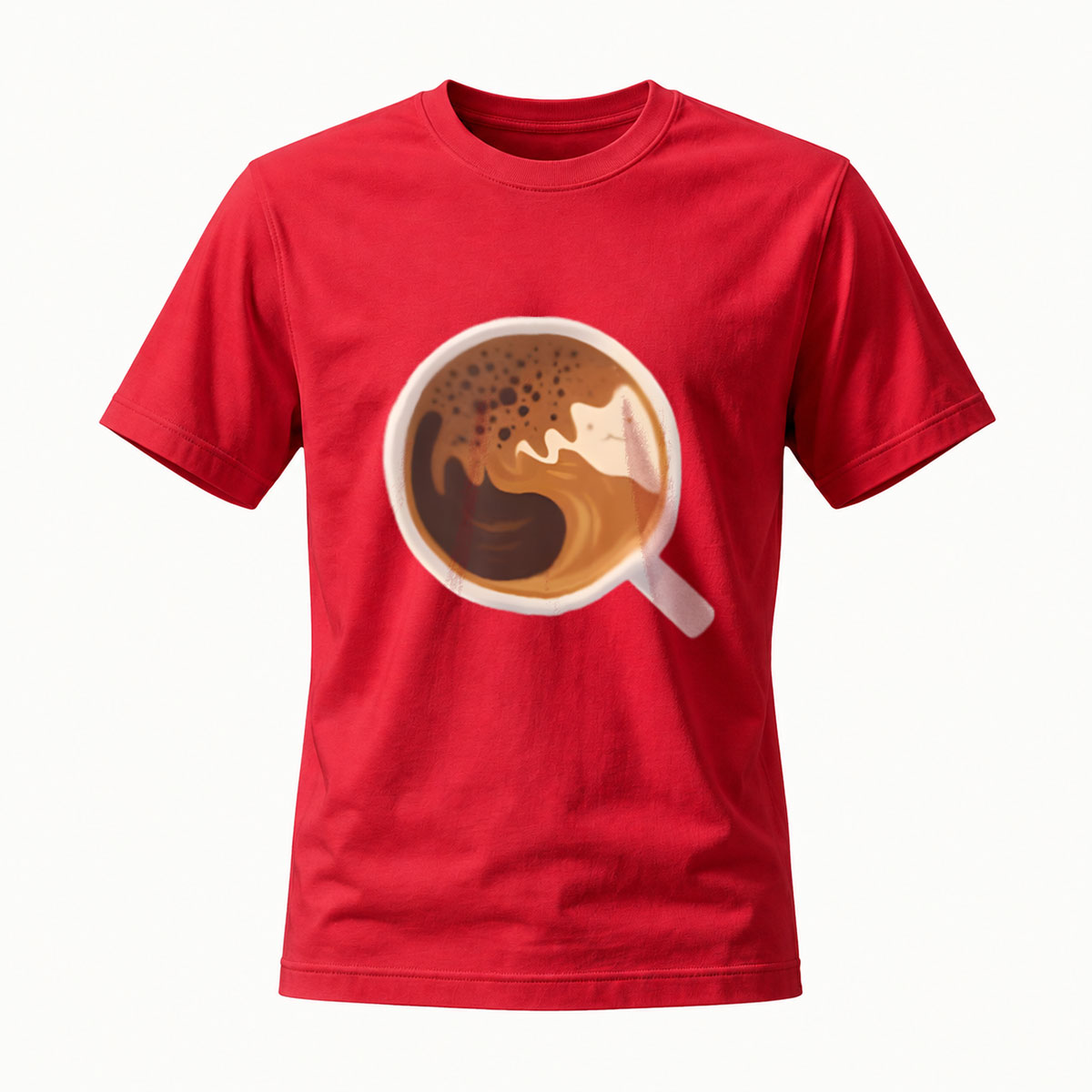 Coffee Cat Art Men's T-Shirt Gift for Coffee Lovers - Image 5