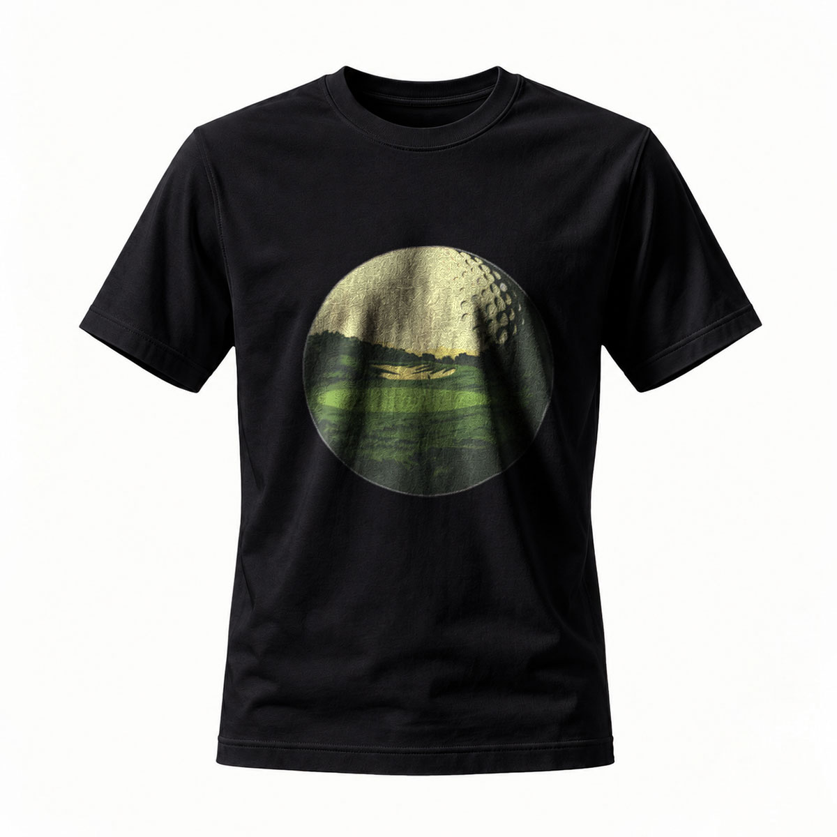 Golf Ball Landscape Men's T-Shirt Nature Scene Design