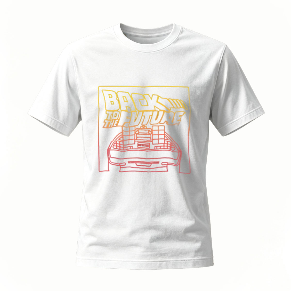 Back to the Future DeLorean Men's T-Shirt Movie Fan Gift - Image 2