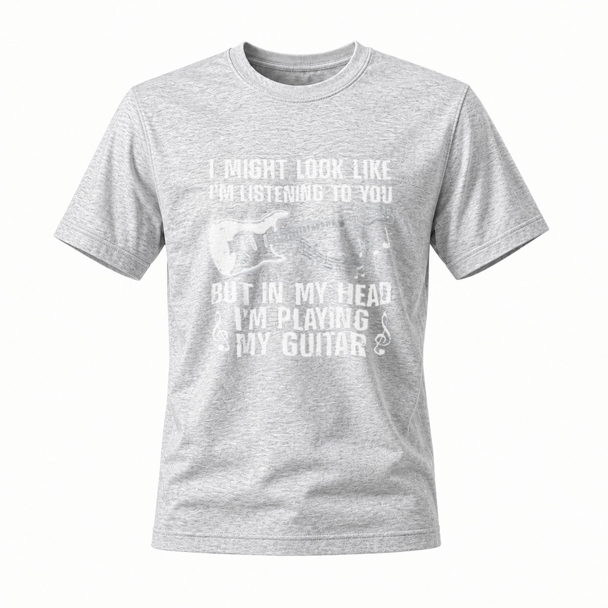 I Might Look Like I'm Listening But Playing Guitar T-Shirt - Image 3