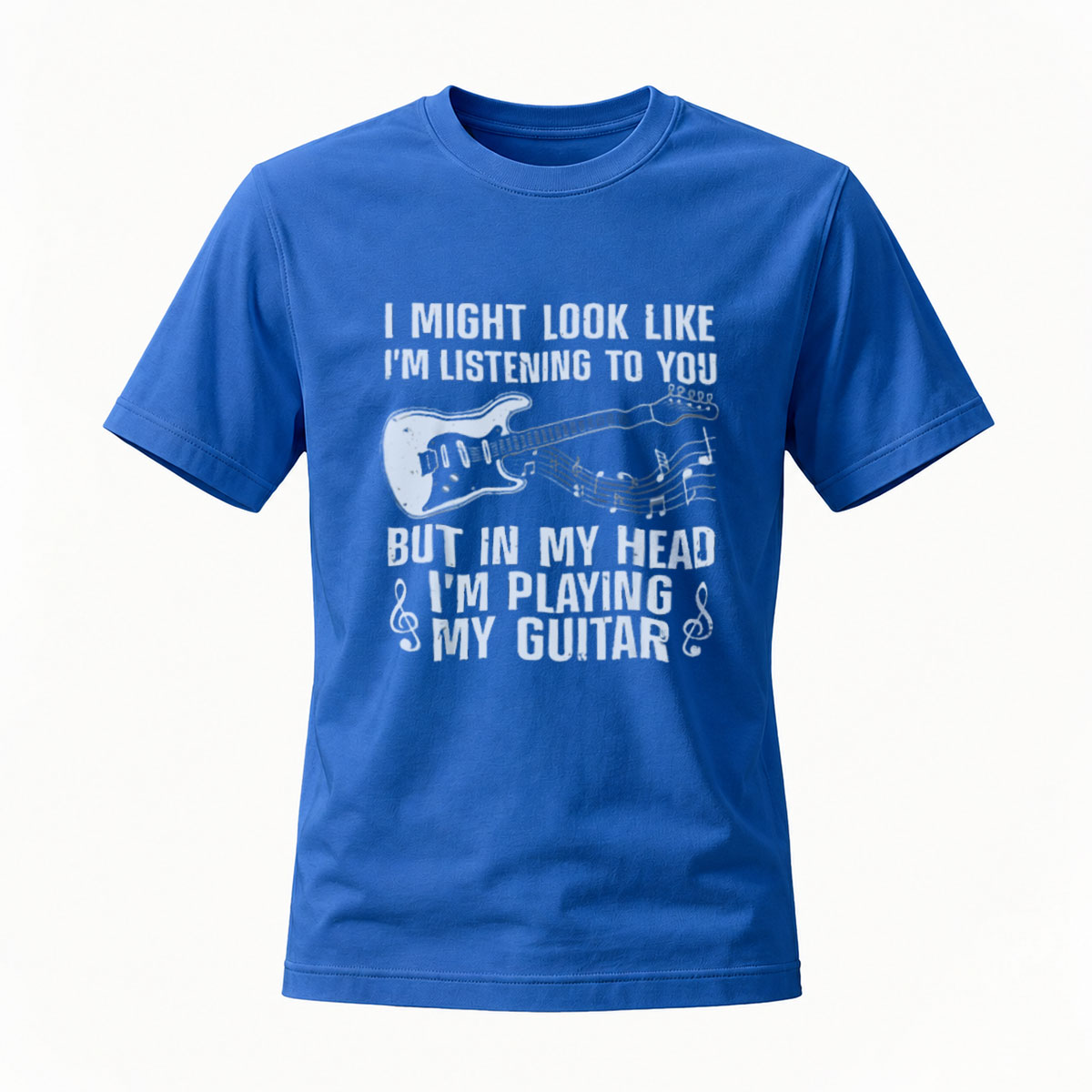 I Might Look Like I'm Listening But Playing Guitar T-Shirt - Image 4