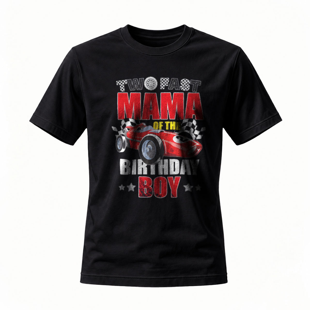 Two Fast Mama of the Birthday Boy Racing Car T-Shirt