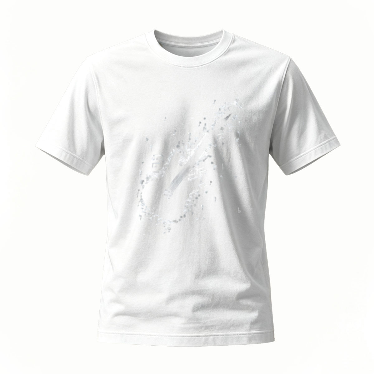 Black T-Shirt with Abstract Guitar Print Men's Casual Wear - Image 2