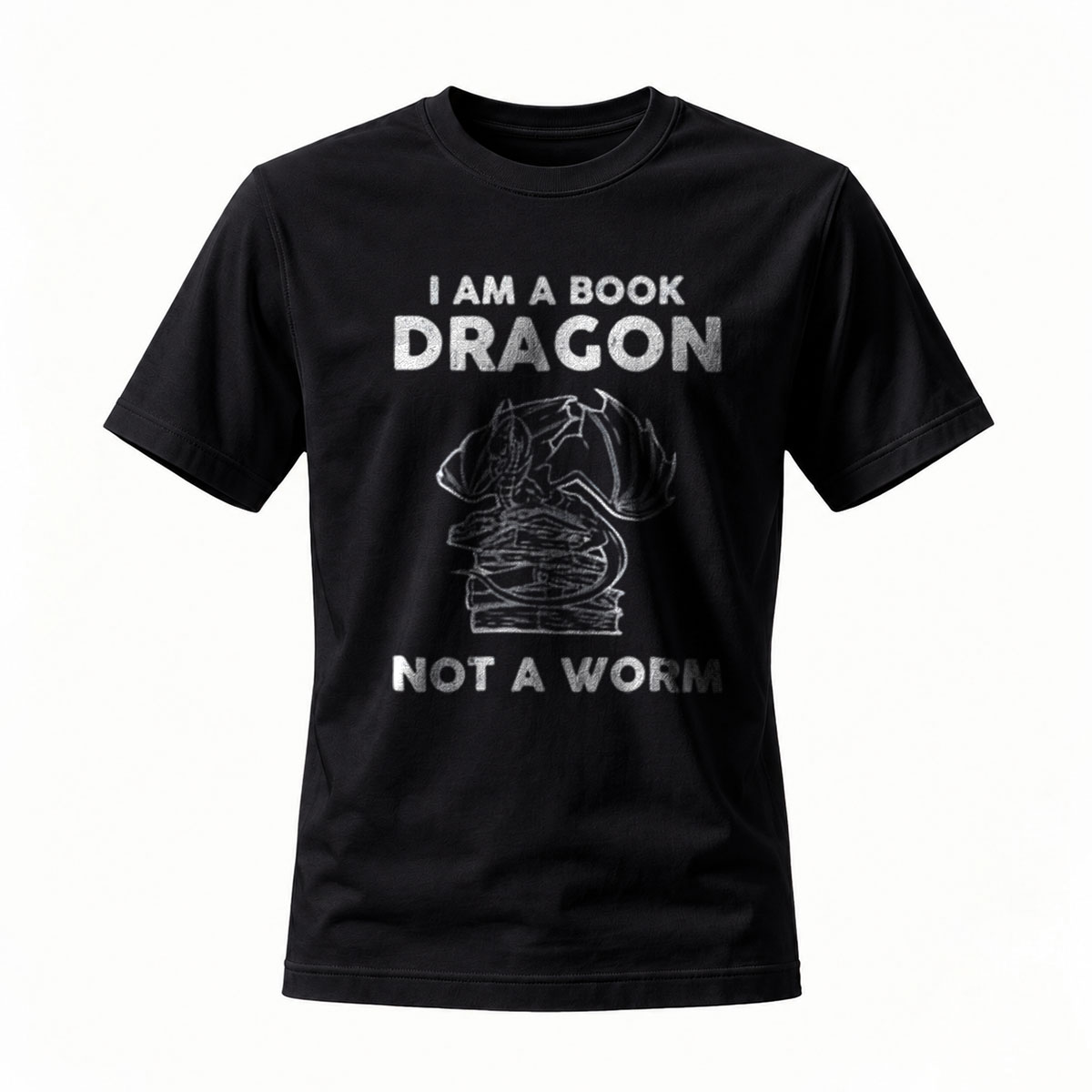 I Am A Book Dragon Not A Worm T-Shirt Men Women Funny Reading Gift