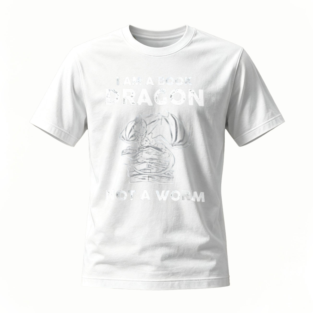 I Am A Book Dragon Not A Worm T-Shirt Men Women Funny Reading Gift - Image 2