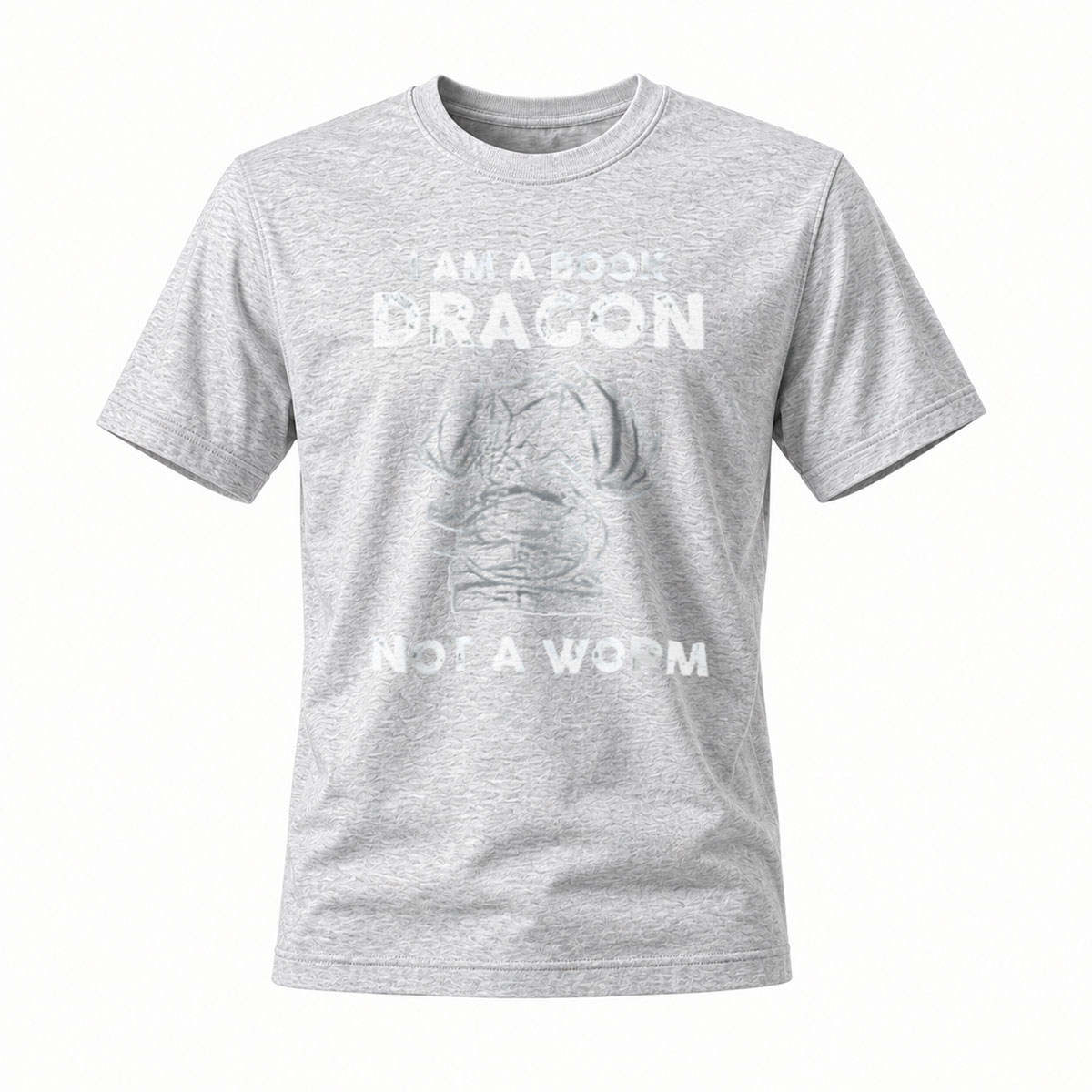 I Am A Book Dragon Not A Worm T-Shirt Men Women Funny Reading Gift - Image 3