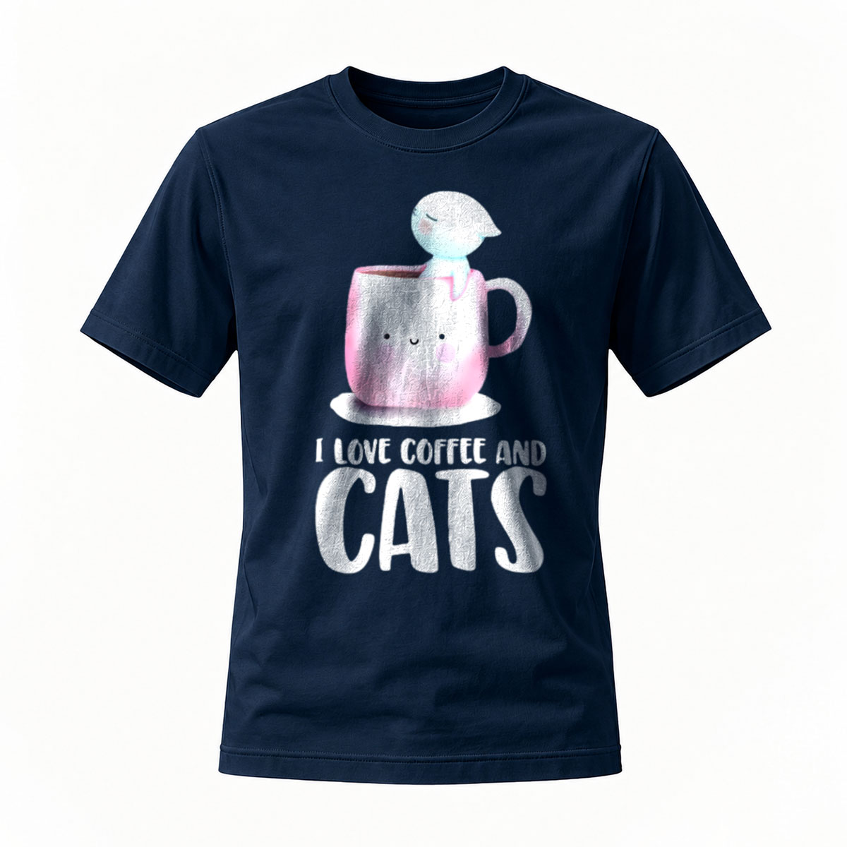I Love Coffee and Cats T-Shirt Men Women Gift Fun Design - Image 7