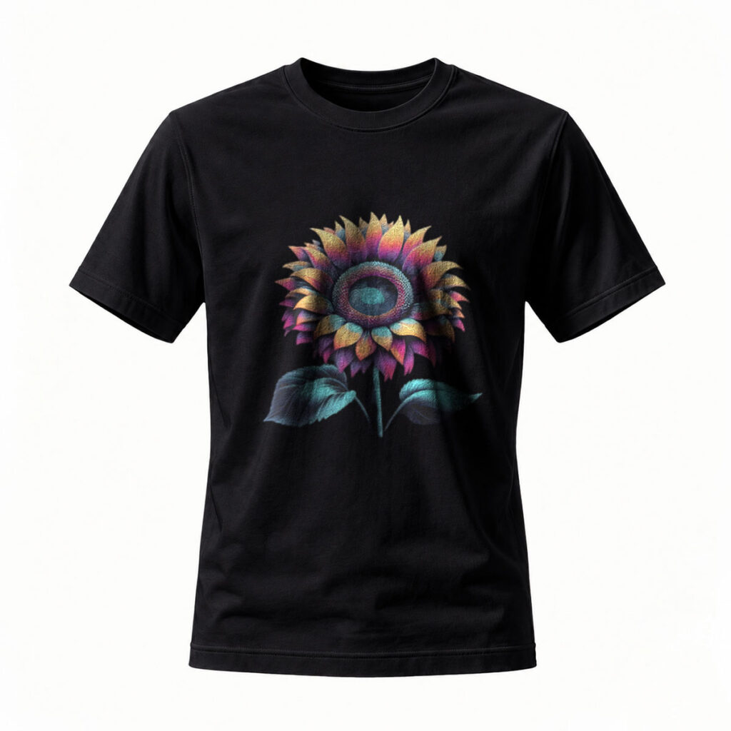 Colorful Sunflower Art Men's T-Shirt Gift for Nature Lovers