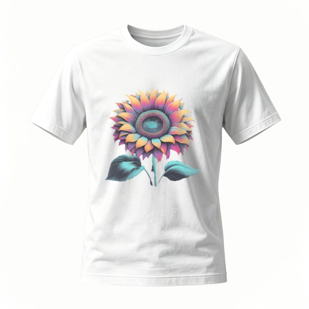 Colorful Sunflower Art Men's T-Shirt Gift for Nature Lovers - Image 2