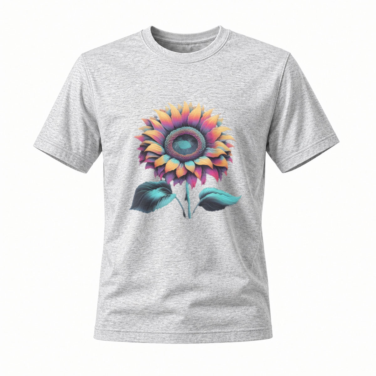Colorful Sunflower Art Men's T-Shirt Gift for Nature Lovers - Image 3