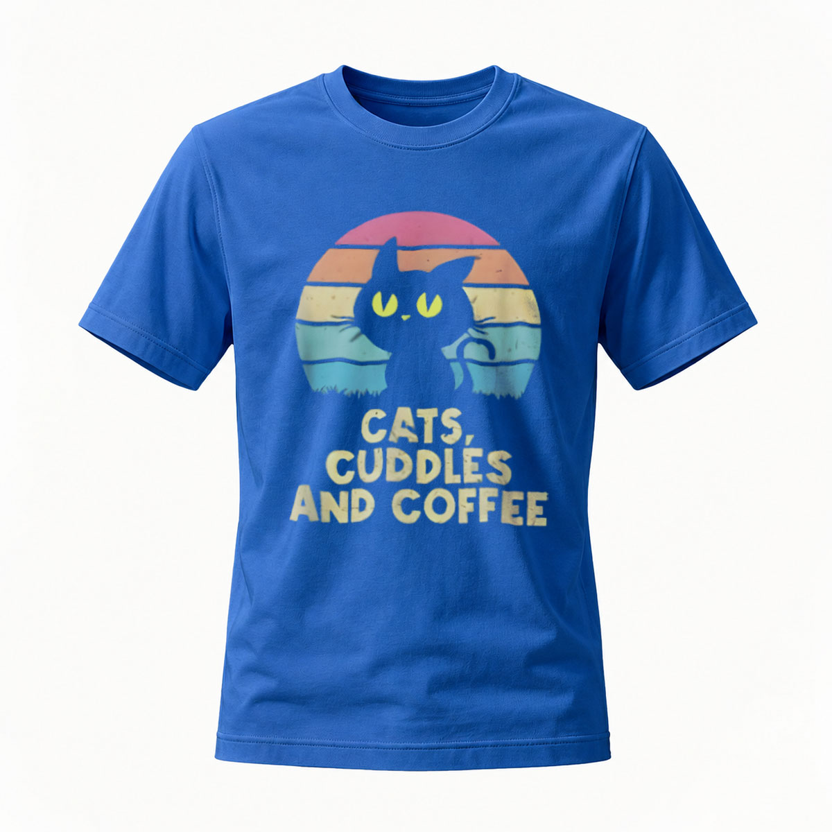Cats Cuddles Coffee Vintage Cat T-Shirt Men Women Gift - Image 4