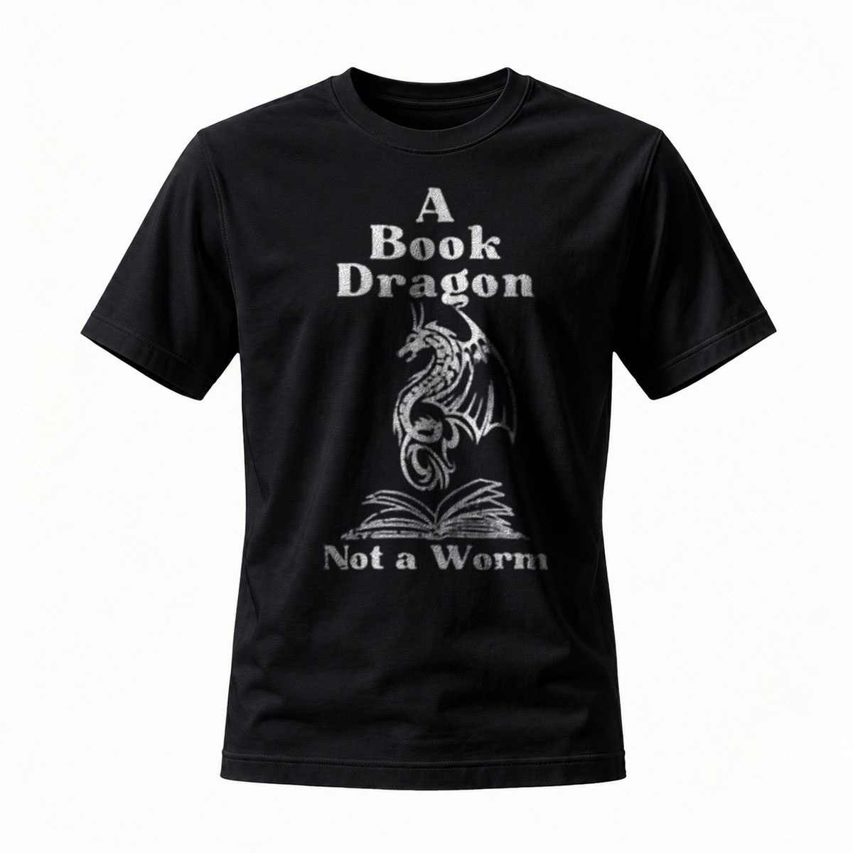 A Book Dragon Not a Worm T-Shirt Men's Women's Reading Gift