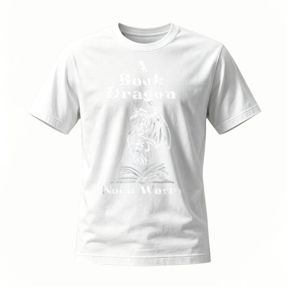 A Book Dragon Not a Worm T-Shirt Men's Women's Reading Gift - Image 2