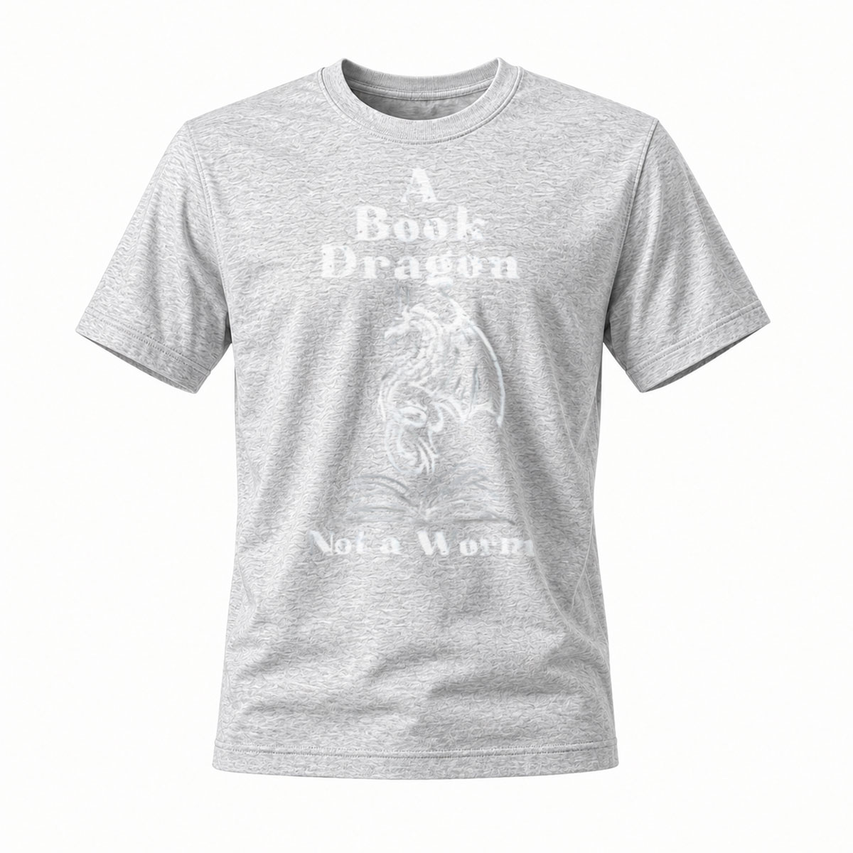 A Book Dragon Not a Worm T-Shirt Men's Women's Reading Gift - Image 3