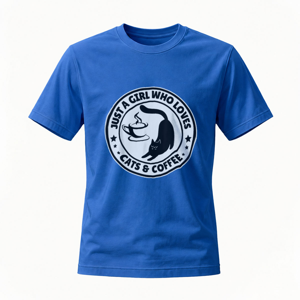 Just a Girl Who Loves Cats and Coffee T-Shirt Women's Gift - Image 4