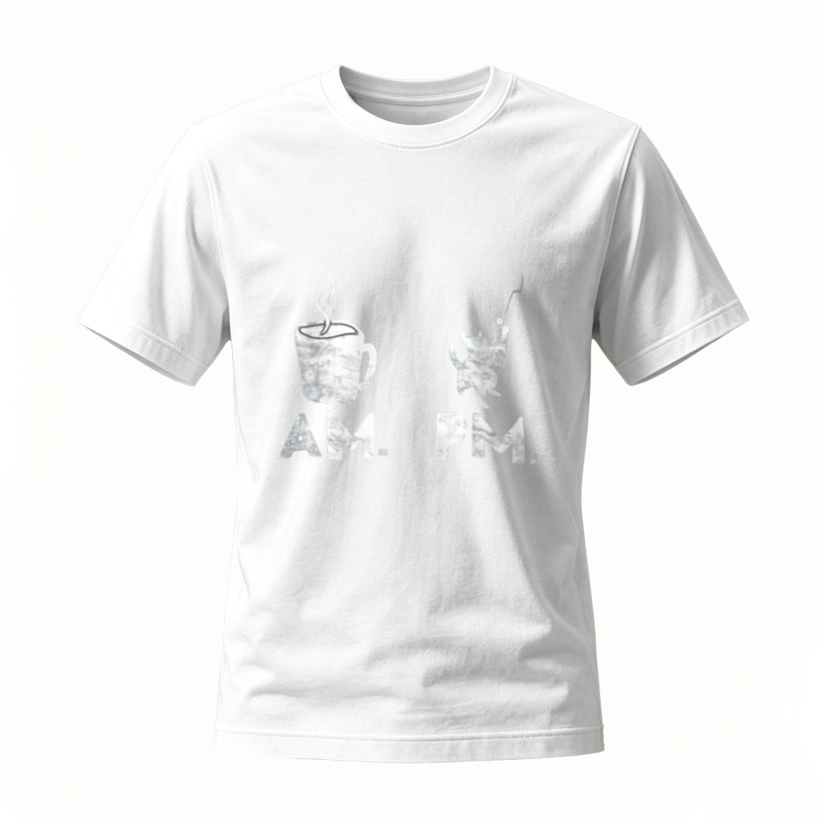 Coffee AM Beer PM Men's T-Shirt Funny Gift for Him - Image 2