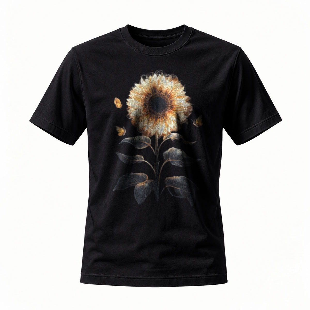 Sunflower Print Men's T-Shirt Nature Inspired Gift Wear