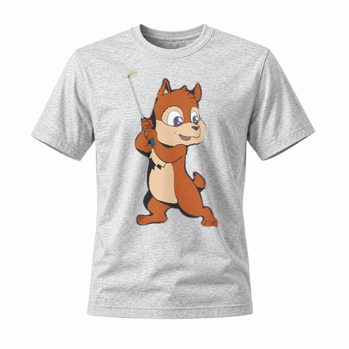 Cute Fox Golfer Cartoon T-Shirt Men's Casual Wear - Image 3