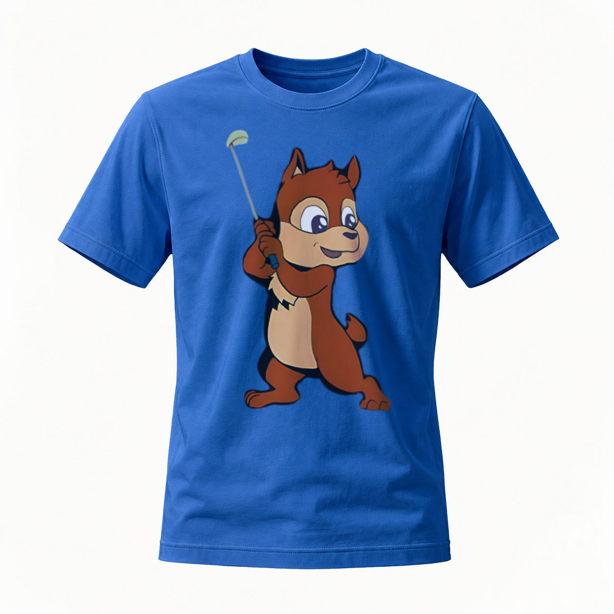 Cute Fox Golfer Cartoon T-Shirt Men's Casual Wear - Image 4
