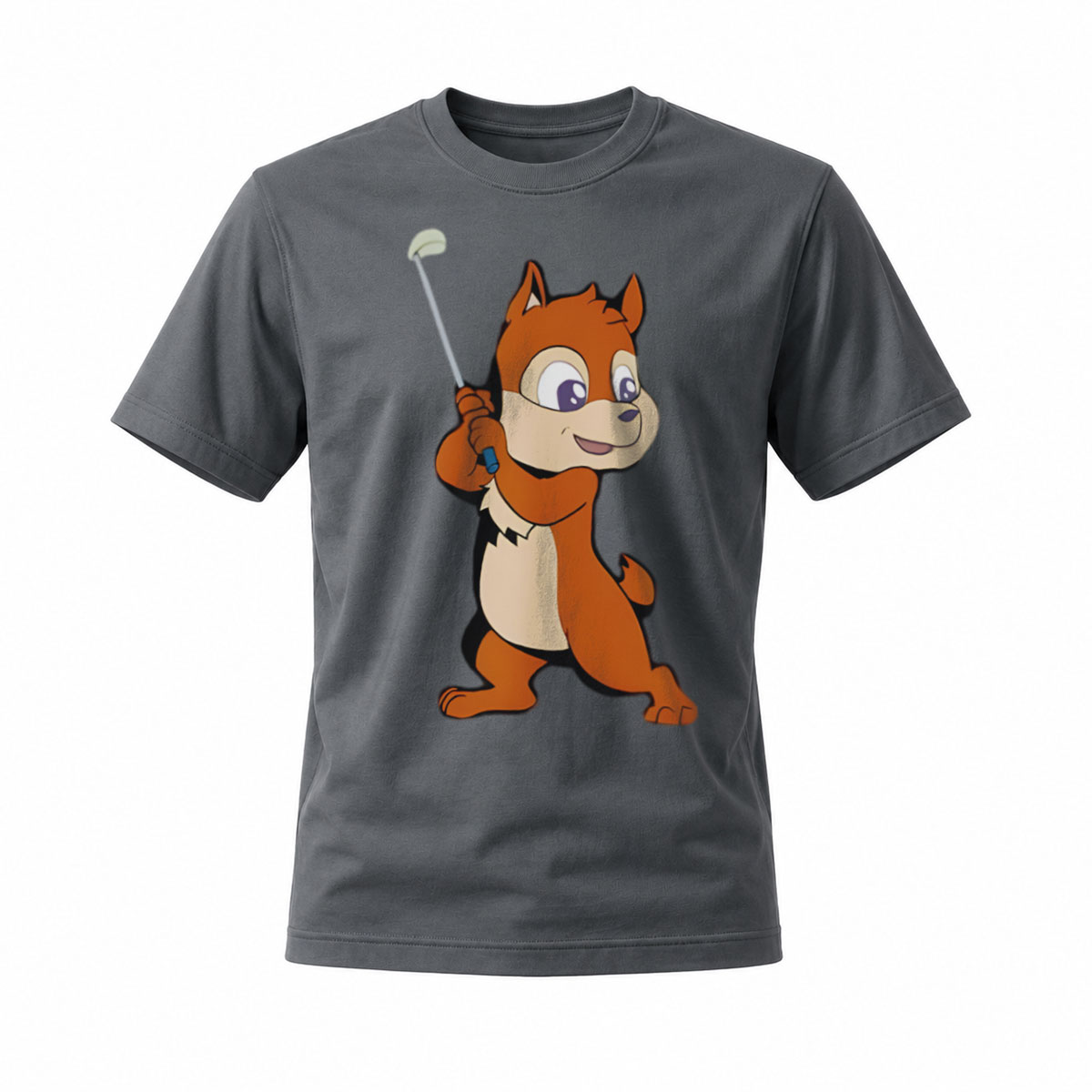 Cute Fox Golfer Cartoon T-Shirt Men's Casual Wear - Image 6