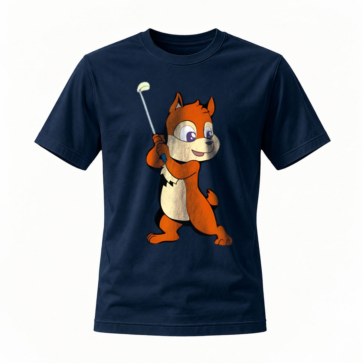 Cute Fox Golfer Cartoon T-Shirt Men's Casual Wear - Image 7
