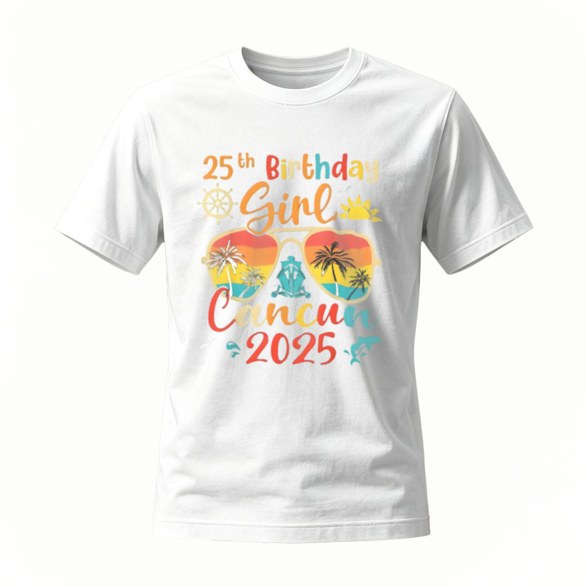 25th Birthday Girl Cancun 2025 Women's T-Shirt Summer Vacation Gift - Image 2