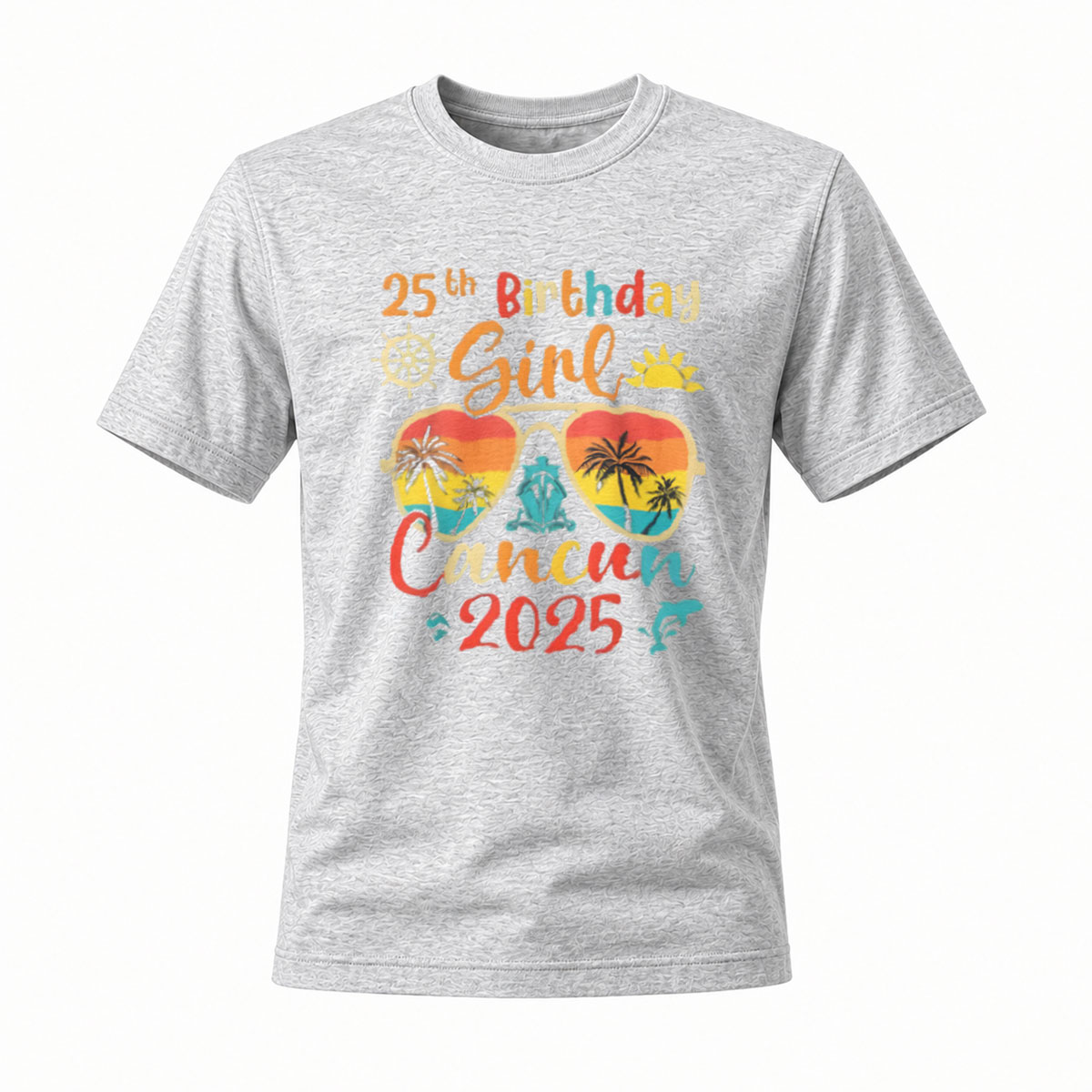 25th Birthday Girl Cancun 2025 Women's T-Shirt Summer Vacation Gift - Image 3