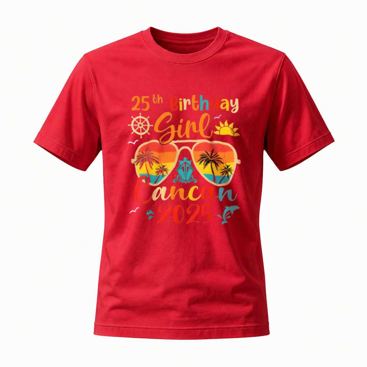 25th Birthday Girl Cancun 2025 Women's T-Shirt Summer Vacation Gift - Image 5