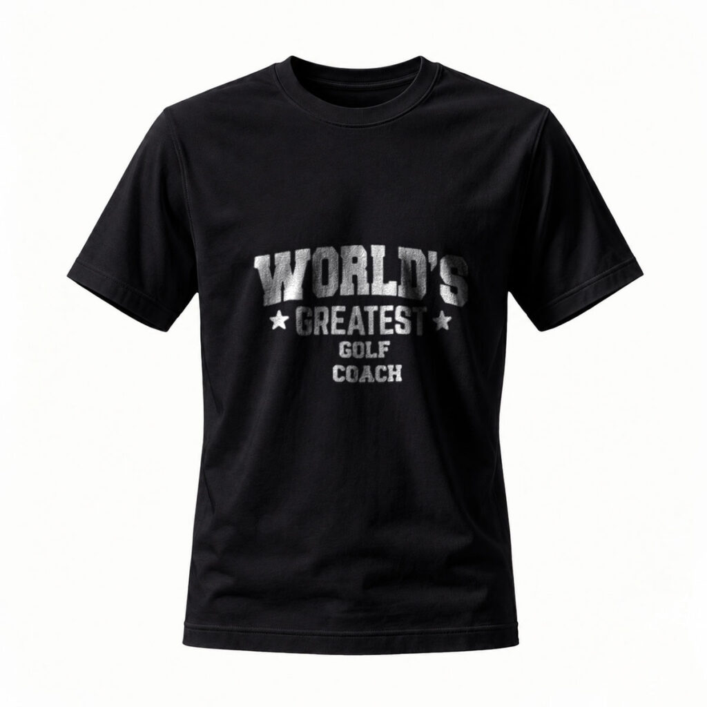 Worlds Greatest Golf Coach T-Shirt Men's Black Sport Tee Gift