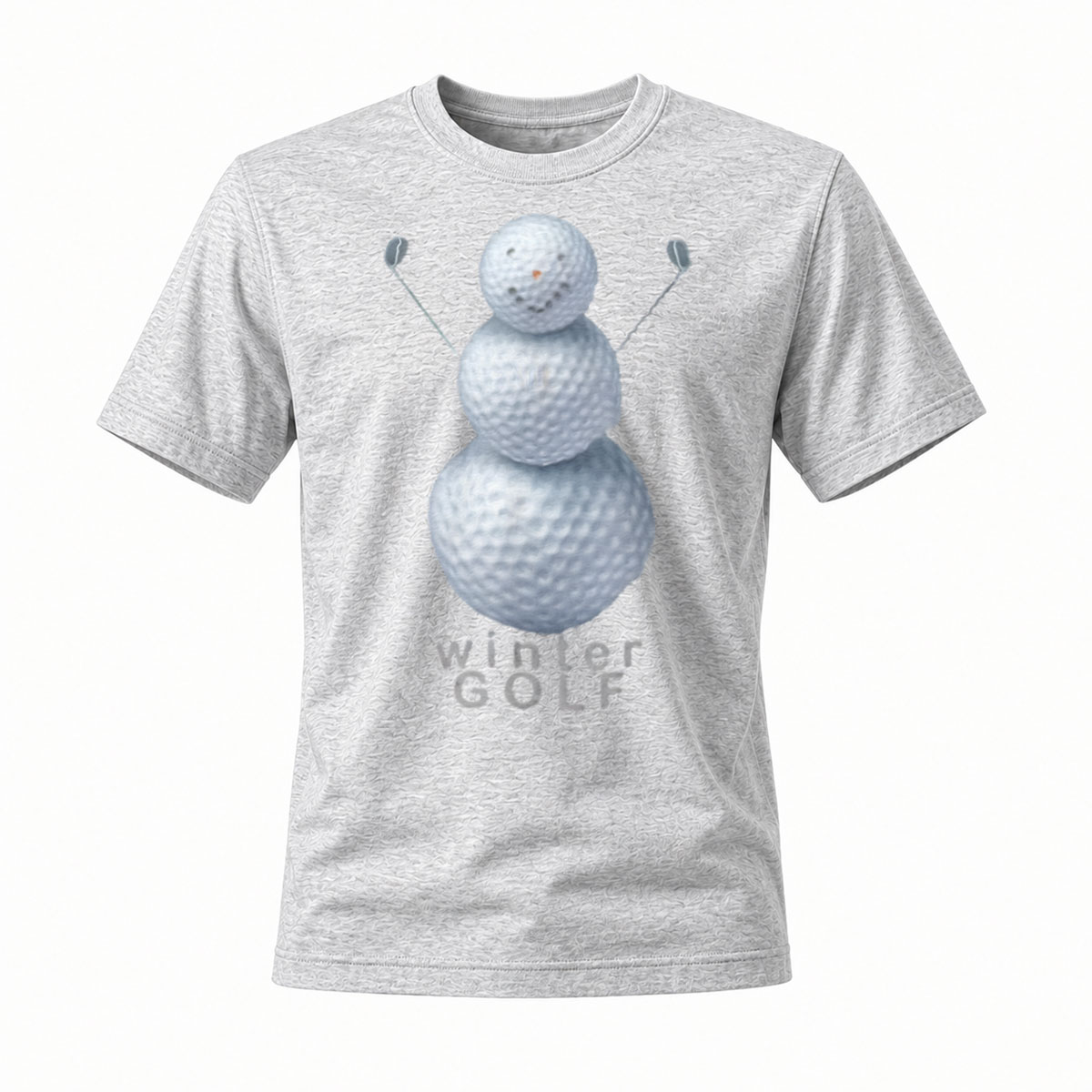Winter Golf Snowman T-Shirt Men's Casual Wear - Image 3