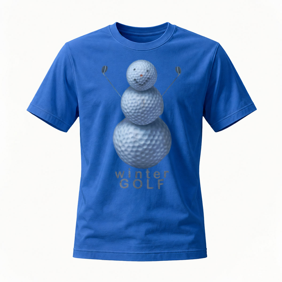 Winter Golf Snowman T-Shirt Men's Casual Wear - Image 4