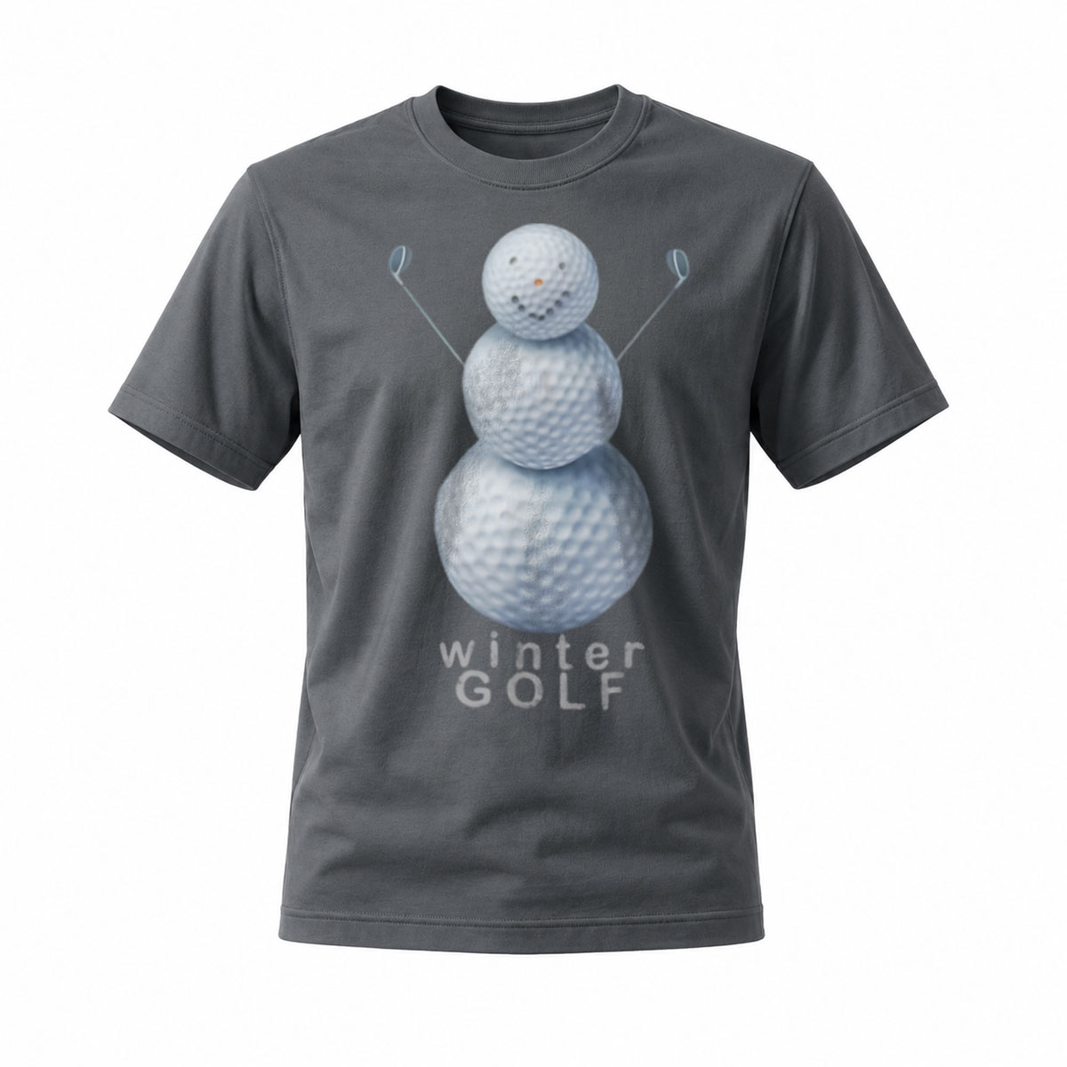 Winter Golf Snowman T-Shirt Men's Casual Wear - Image 6