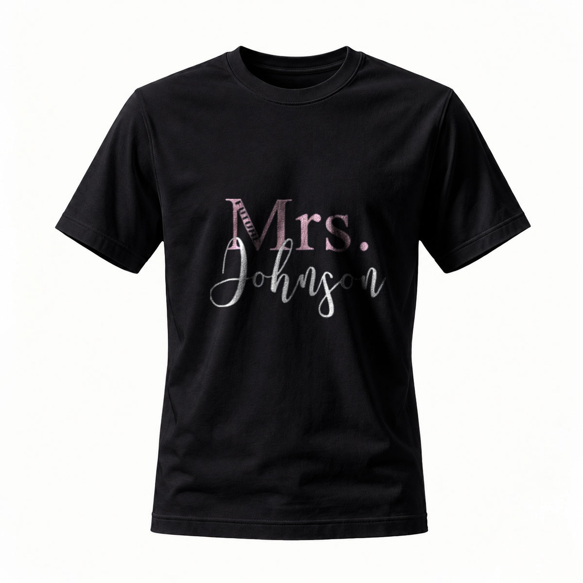 Mrs Johnson Custom Name T-Shirt Women's Gift Wedding Apparel
