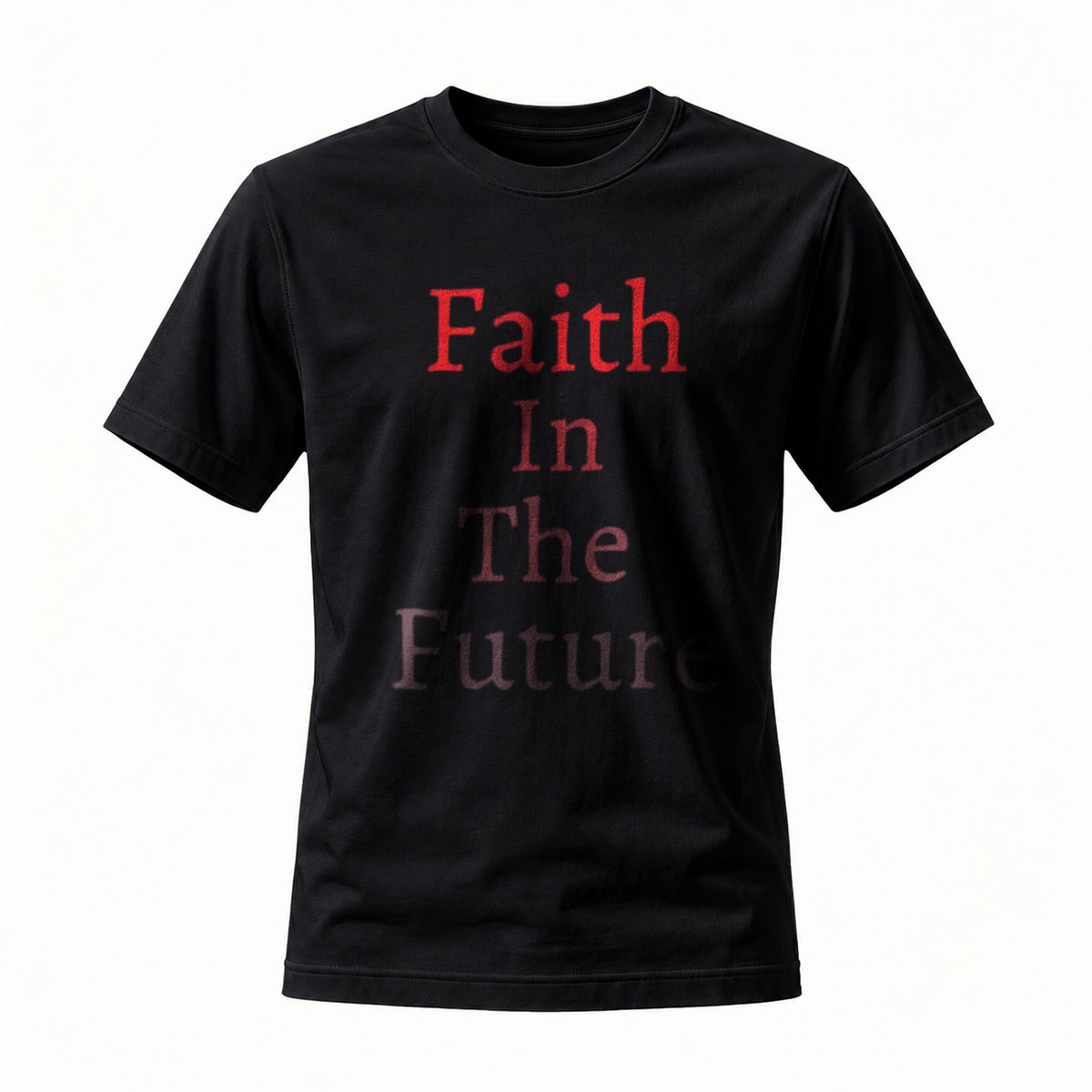 Faith In The Future Men's T-Shirt Black Red Print Casual Wear