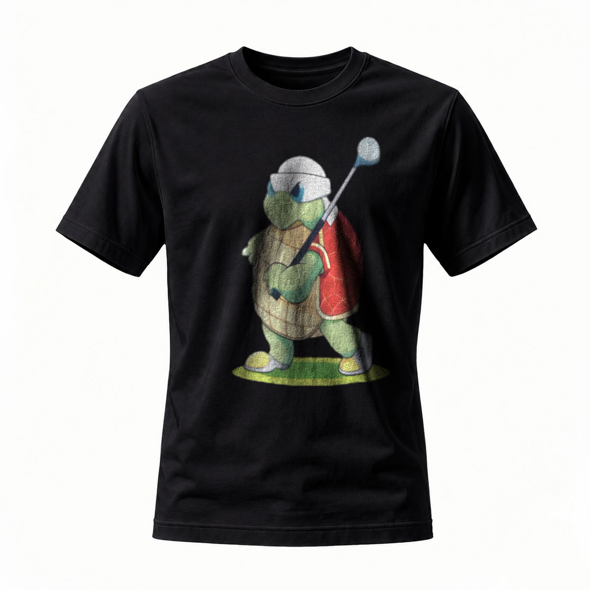 Golf Turtle Cartoon Men's T-Shirt Funny Animal Design Gift