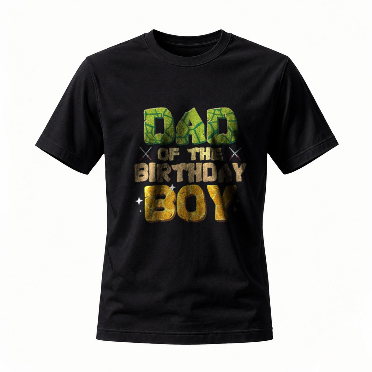 Dad of the Birthday Boy T-Shirt Men's Black Graphic Tee