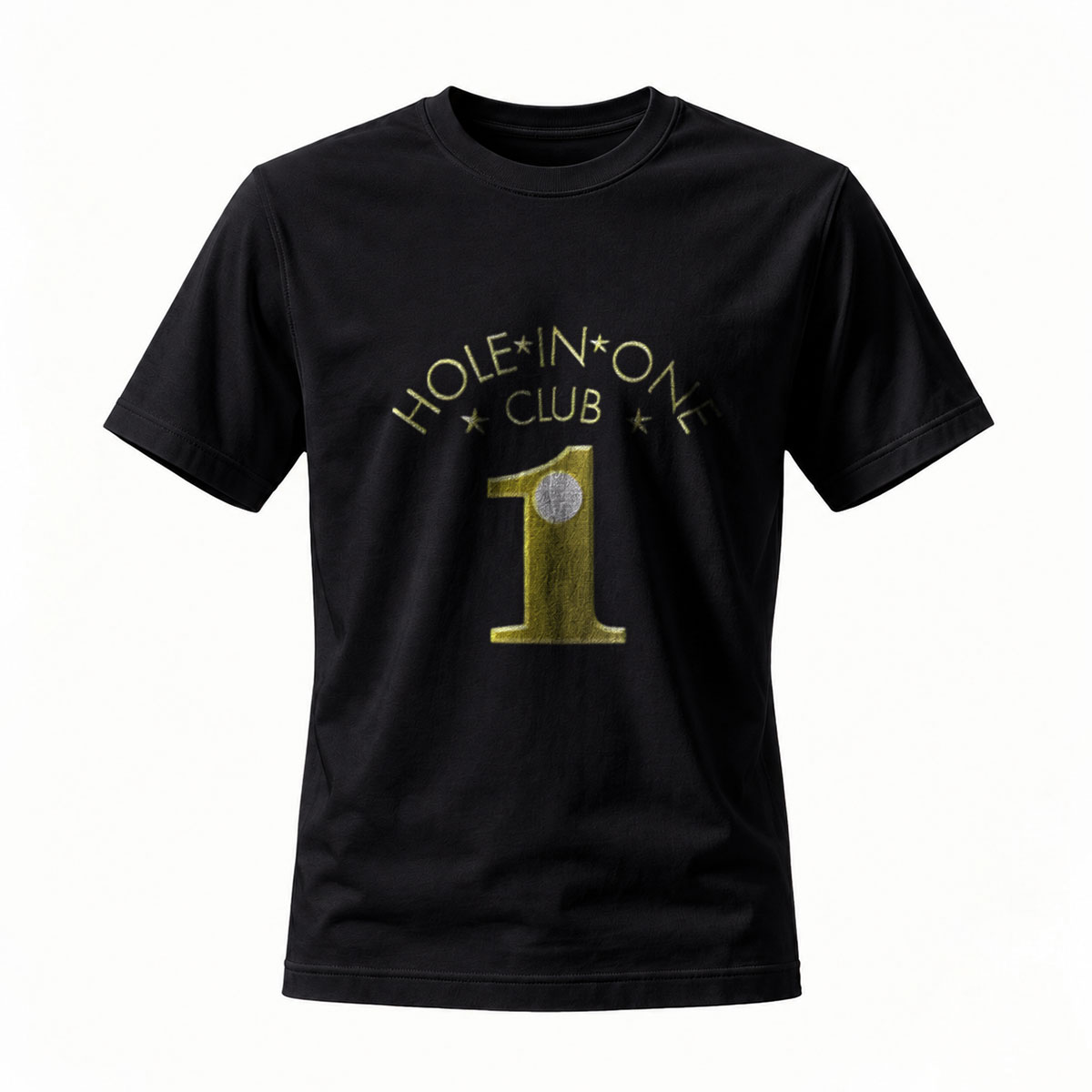 Hole In One Club Golf Shirt Men Women Black Gold Design Gift