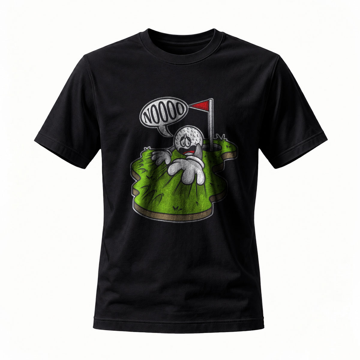 Golf Ball Cartoon T-Shirt Men's Funny Golf Gift Wear