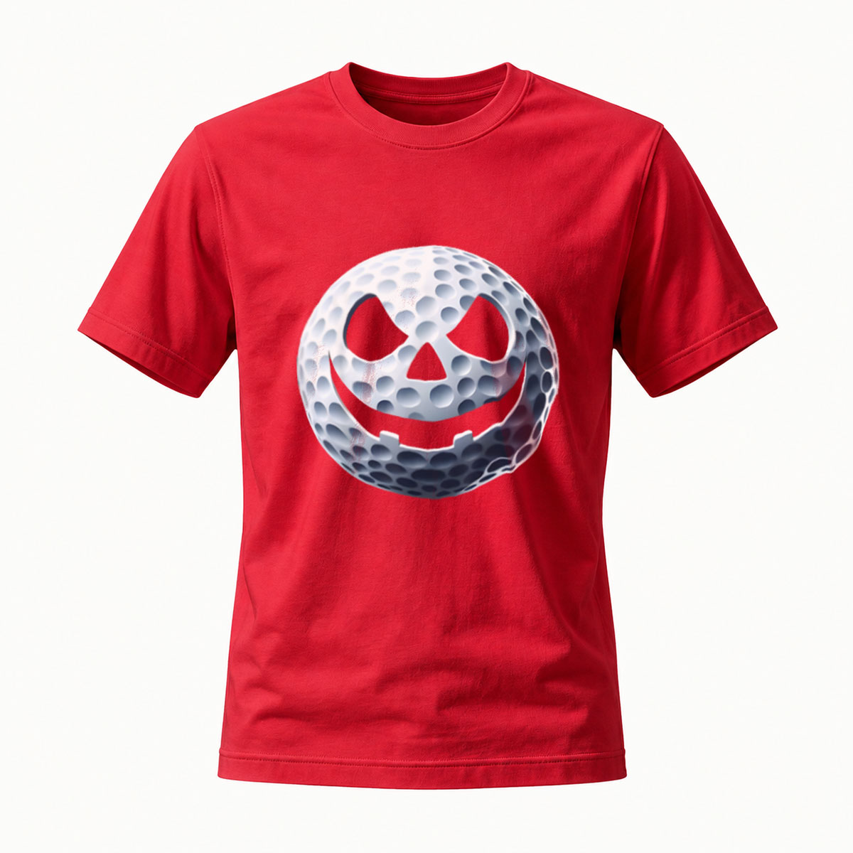 Men's Halloween Golf Ball Jack O Lantern T-Shirt - Image 5
