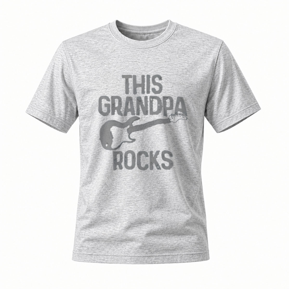 This Grandpa Rocks Guitar T-Shirt Men's Casual Wear - Image 3