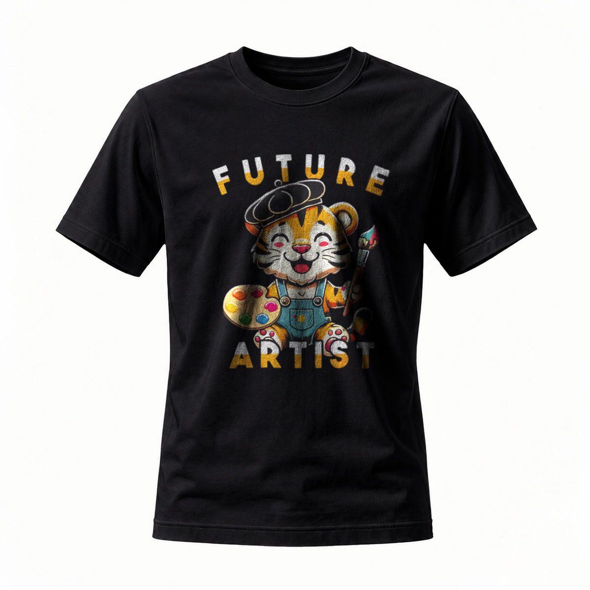 Future Artist Tiger Paint Palette T-Shirt Men Women Gift Art Theme