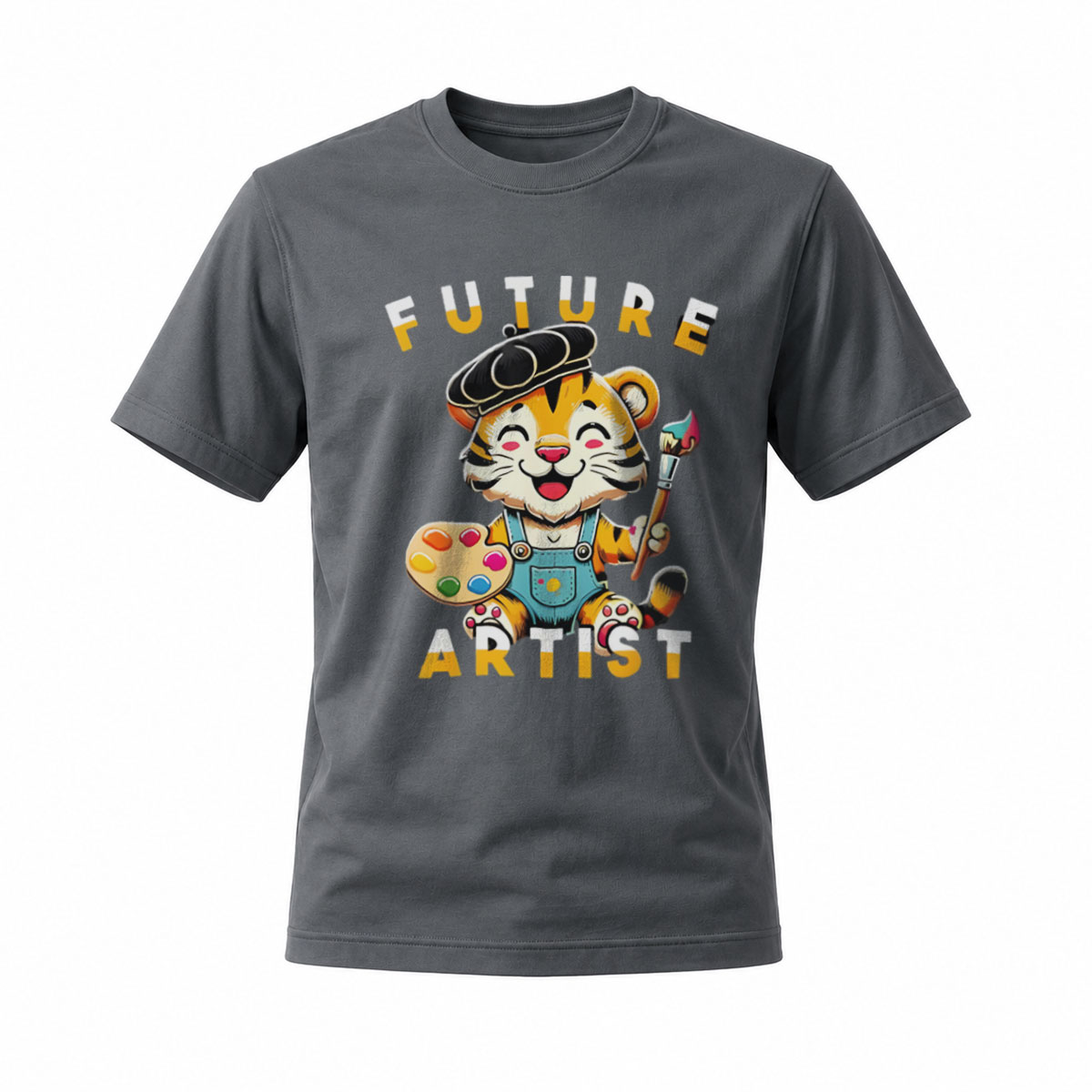 Future Artist Tiger Paint Palette T-Shirt Men Women Gift Art Theme - Image 6