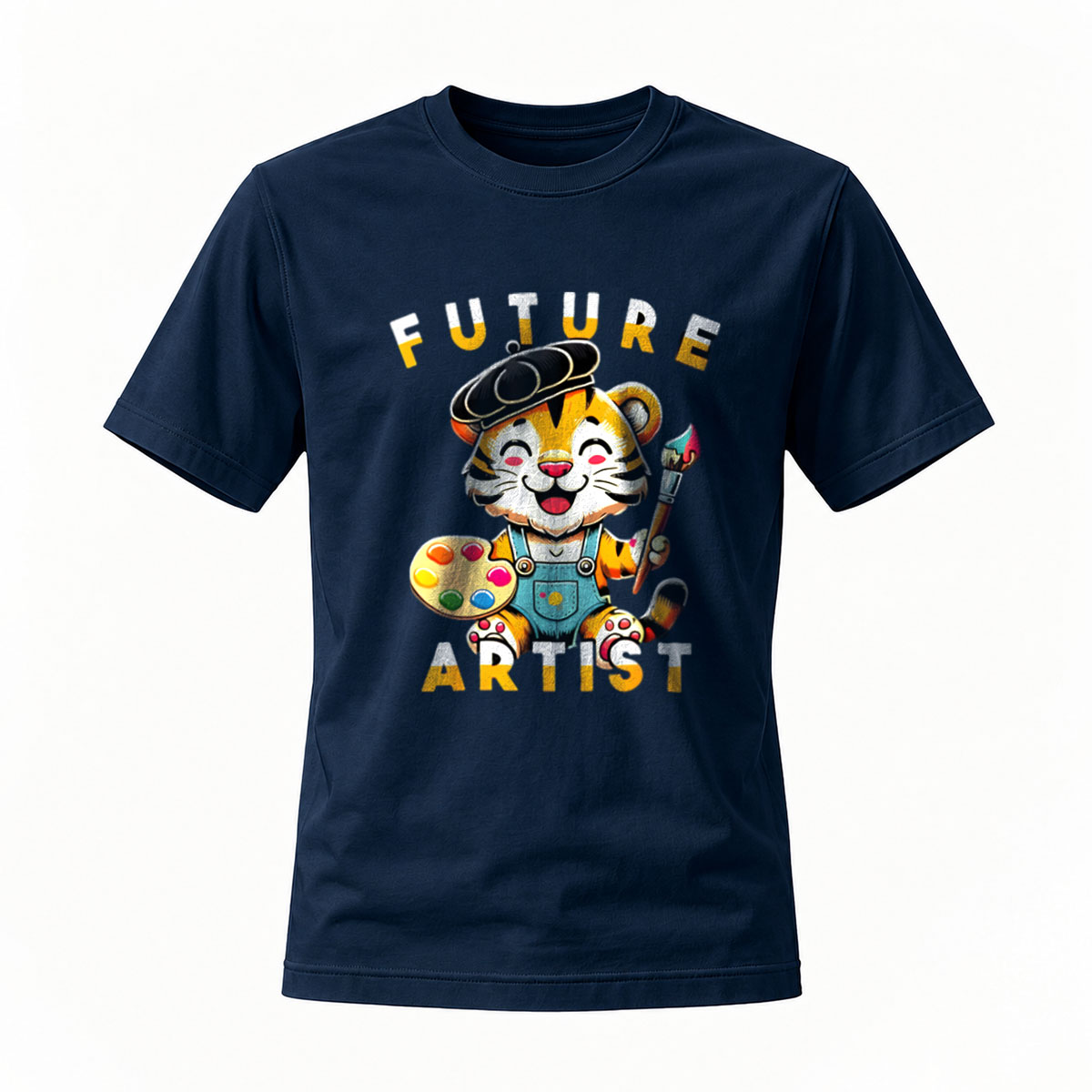 Future Artist Tiger Paint Palette T-Shirt Men Women Gift Art Theme - Image 7