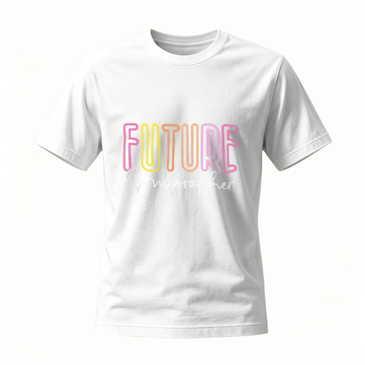 Future Sonographer Rainbow T-Shirt for Men Women - Image 2