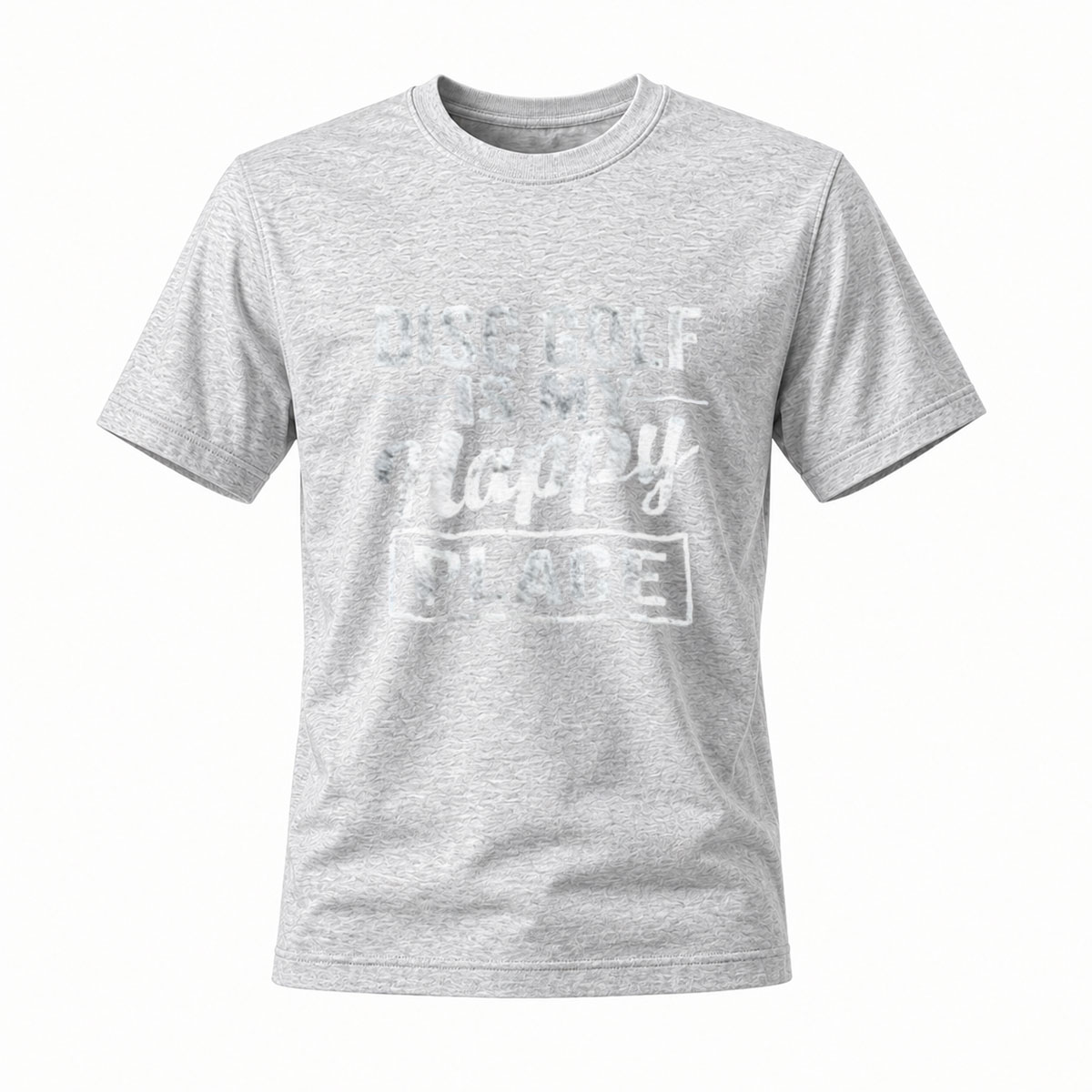 Disc Golf Is My Happy Place T-Shirt Men's Women's Casual Wear Gift - Image 3