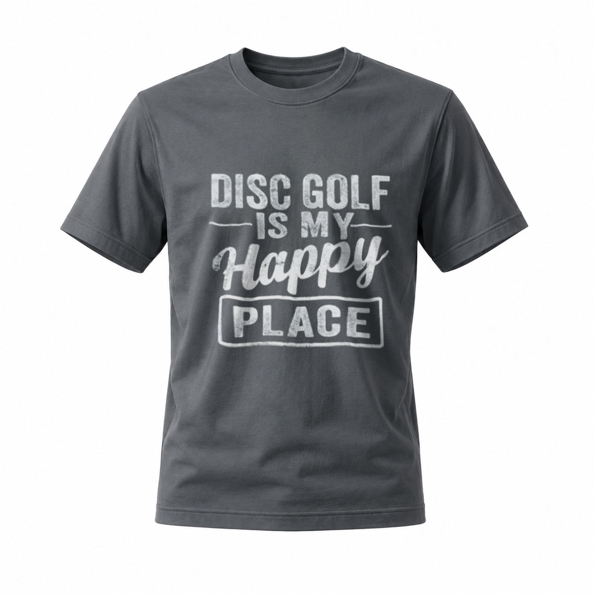 Disc Golf Is My Happy Place T-Shirt Men's Women's Casual Wear Gift - Image 6